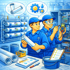 Обслуживание системы обратного осмоса на производстве